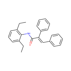 CCc1cccc(CC)c1NC(=O)/C(=C/c1ccccc1)c1ccccc1 ZINC000001777351