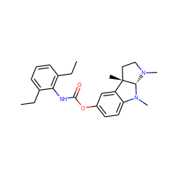 CCc1cccc(CC)c1NC(=O)Oc1ccc2c(c1)[C@]1(C)CCN(C)[C@@H]1N2C ZINC000013470194