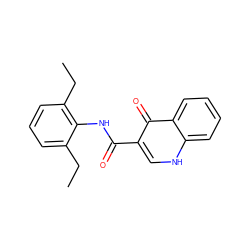 CCc1cccc(CC)c1NC(=O)c1c[nH]c2ccccc2c1=O ZINC000022233983