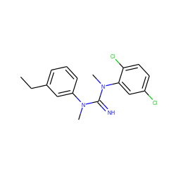 CCc1cccc(N(C)C(=N)N(C)c2cc(Cl)ccc2Cl)c1 ZINC000013776083