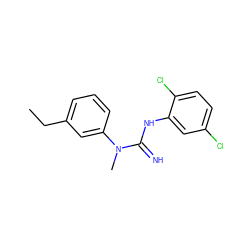 CCc1cccc(N(C)C(=N)Nc2cc(Cl)ccc2Cl)c1 ZINC000013776038