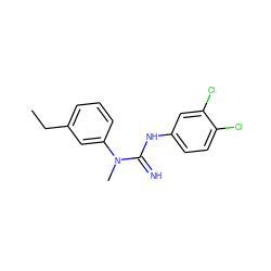 CCc1cccc(N(C)C(=N)Nc2ccc(Cl)c(Cl)c2)c1 ZINC000013776039