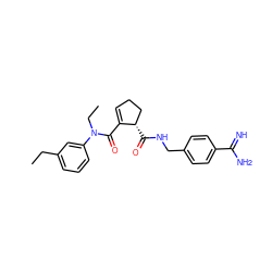 CCc1cccc(N(CC)C(=O)C2=CCC[C@@H]2C(=O)NCc2ccc(C(=N)N)cc2)c1 ZINC000013493928