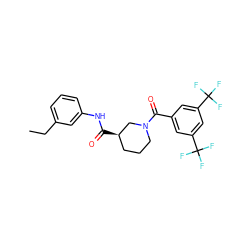 CCc1cccc(NC(=O)[C@@H]2CCCN(C(=O)c3cc(C(F)(F)F)cc(C(F)(F)F)c3)C2)c1 ZINC000096272176