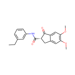 CCc1cccc(NC(=O)[C@H]2Cc3cc(OC)c(OC)cc3C2=O)c1 ZINC000473160492