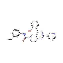 CCc1cccc(NC(=O)N2CCc3nc(-c4cccnc4)nc(-c4ccccc4O)c3C2)c1 ZINC000071335280