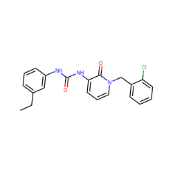 CCc1cccc(NC(=O)Nc2cccn(Cc3ccccc3Cl)c2=O)c1 ZINC000064513136