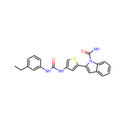 CCc1cccc(NC(=O)Nc2csc(-c3cc4ccccc4n3C([NH])=O)c2)c1 ZINC001772611778