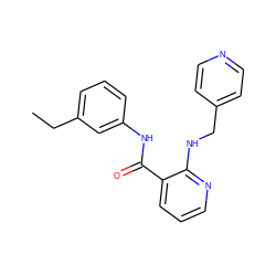 CCc1cccc(NC(=O)c2cccnc2NCc2ccncc2)c1 ZINC000028957118