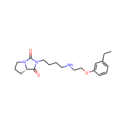 CCc1cccc(OCCNCCCCN2C(=O)[C@@H]3CCCN3C2=O)c1 ZINC000035950284