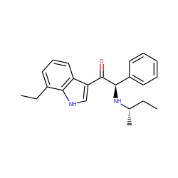 CCc1cccc2c(C(=O)[C@H](N[C@@H](C)CC)c3ccccc3)c[nH]c12 ZINC000058166972