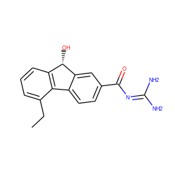 CCc1cccc2c1-c1ccc(C(=O)N=C(N)N)cc1[C@H]2O ZINC000299838654