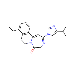 CCc1cccc2c1CCN1C(=O)CN=C(n3cnc(C(C)C)c3)C=C21 ZINC000149271434