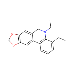 CCc1cccc2c1N(CC)Cc1cc3c(cc1-2)OCO3 ZINC000028641372