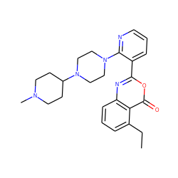 CCc1cccc2nc(-c3cccnc3N3CCN(C4CCN(C)CC4)CC3)oc(=O)c12 ZINC000043061180