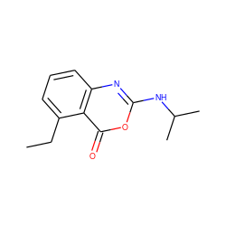 CCc1cccc2nc(NC(C)C)oc(=O)c12 ZINC000013528162