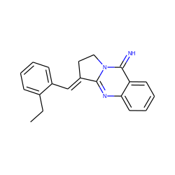 CCc1ccccc1/C=C1\CCn2c1nc1ccccc1c2=N ZINC000028339660