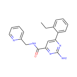 CCc1ccccc1-c1cc(C(=O)NCc2ccccn2)nc(N)n1 ZINC000045349983