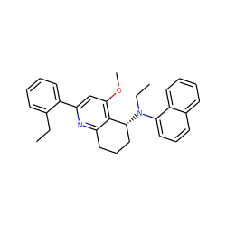 CCc1ccccc1-c1cc(OC)c2c(n1)CCC[C@H]2N(CC)c1cccc2ccccc12 ZINC000029053807