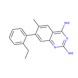 CCc1ccccc1-c1cc2nc(N)nc(N)c2cc1C ZINC000072116514