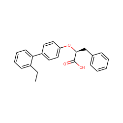 CCc1ccccc1-c1ccc(O[C@@H](Cc2ccccc2)C(=O)O)cc1 ZINC000095597354