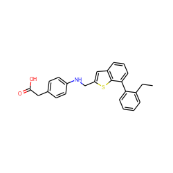 CCc1ccccc1-c1cccc2cc(CNc3ccc(CC(=O)O)cc3)sc12 ZINC001772629578