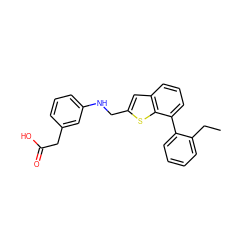 CCc1ccccc1-c1cccc2cc(CNc3cccc(CC(=O)O)c3)sc12 ZINC001772649591