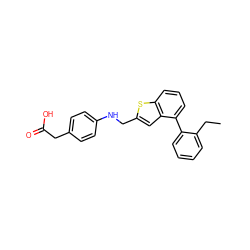 CCc1ccccc1-c1cccc2sc(CNc3ccc(CC(=O)O)cc3)cc12 ZINC001772609751