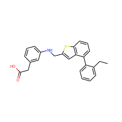 CCc1ccccc1-c1cccc2sc(CNc3cccc(CC(=O)O)c3)cc12 ZINC001772654506