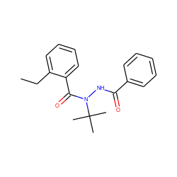 CCc1ccccc1C(=O)N(NC(=O)c1ccccc1)C(C)(C)C ZINC000103179451