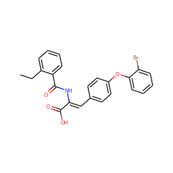 CCc1ccccc1C(=O)N/C(=C\c1ccc(Oc2ccccc2Br)cc1)C(=O)O ZINC000028466194