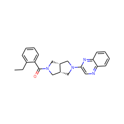 CCc1ccccc1C(=O)N1C[C@@H]2CN(c3cnc4ccccc4n3)C[C@@H]2C1 ZINC000167075246