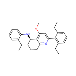 CCc1ccccc1N[C@@H]1CCCc2nc(-c3c(CC)cccc3CC)cc(OC)c21 ZINC000040413750