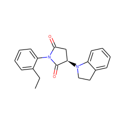 CCc1ccccc1N1C(=O)C[C@@H](N2CCc3ccccc32)C1=O ZINC000000236682