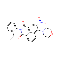 CCc1ccccc1N1C(=O)c2cccc3c(N4CCOCC4)c([N+](=O)[O-])cc(c23)C1=O ZINC000008829827