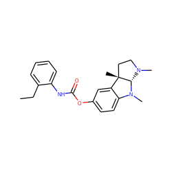 CCc1ccccc1NC(=O)Oc1ccc2c(c1)[C@]1(C)CCN(C)[C@@H]1N2C ZINC000013470186