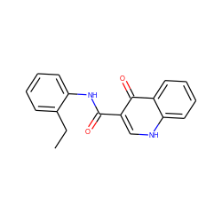 CCc1ccccc1NC(=O)c1c[nH]c2ccccc2c1=O ZINC000000043500