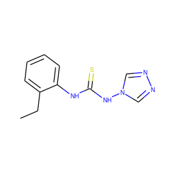 CCc1ccccc1NC(=S)Nn1cnnc1 ZINC000013839903