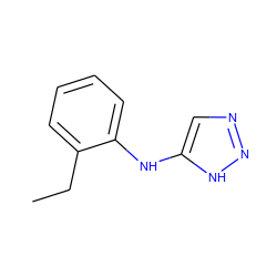 CCc1ccccc1Nc1cnn[nH]1 ZINC000653808345