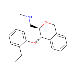 CCc1ccccc1O[C@H]1c2ccccc2CO[C@@H]1CNC ZINC000040424489