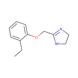 CCc1ccccc1OCC1=NCCN1 ZINC000013805958