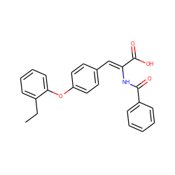 CCc1ccccc1Oc1ccc(/C=C(\NC(=O)c2ccccc2)C(=O)O)cc1 ZINC000028522804