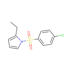 CCc1cccn1S(=O)(=O)c1ccc(Cl)cc1 ZINC000095597957