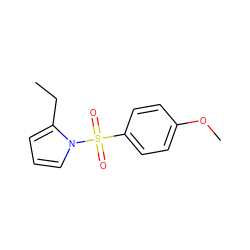 CCc1cccn1S(=O)(=O)c1ccc(OC)cc1 ZINC000095593868