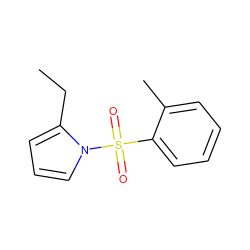 CCc1cccn1S(=O)(=O)c1ccccc1C ZINC000095597437