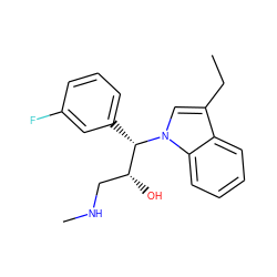 CCc1cn([C@@H](c2cccc(F)c2)[C@H](O)CNC)c2ccccc12 ZINC000045300091