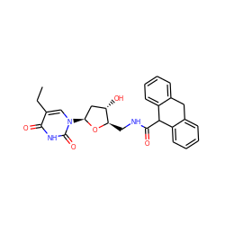 CCc1cn([C@H]2C[C@H](O)[C@@H](CNC(=O)C3c4ccccc4Cc4ccccc43)O2)c(=O)[nH]c1=O ZINC000029401607