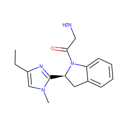 CCc1cn(C)c([C@@H]2Cc3ccccc3N2C(=O)CN)n1 ZINC000013588032