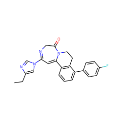 CCc1cn(C2=NCC(=O)N3CCc4c(cccc4-c4ccc(F)cc4)C3=C2)cn1 ZINC000149141421