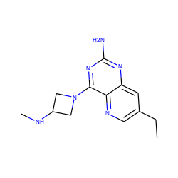 CCc1cnc2c(N3CC(NC)C3)nc(N)nc2c1 ZINC000096269535